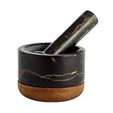 IWENZHKPA Mörser Stößel Sets Marmormörser, Manueller Knoblauchstampfer, Haushaltsmühle, Küche, Knoblauchpresse, Stößel-Set Kräutermörser