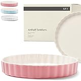 KIVY Tarteform Quicheform Keramik [Rund - 28cm] - Antihaftbeschichtete Tarteform 28 cm rund - Tarteform Keramik - Tarteformen & Quicheformen - Quiche Form Tortenform - Auflaufform rund - Tarte Form
