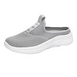 Hausschuhe für Herren Clogs Slip On Sneaker Atmungsaktiv Mesh Gartenschuhe Sabots Sommer Bequem Halbschuhe Schlupfschuhe Ohne Fersenriemen Freizeit Pantoletten Slipper