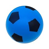 alldoro 63105 Schaumstoffball, im Fußball-Design, für Kinder ab 18 Monaten, drinnen und draußen, Blau, 20 cm, 153 g