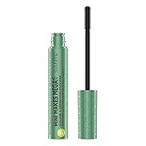 SANTE Naturkosmetik Wimperntusche flexibler Gummi Bürste, Mascara für verlängerte und voluminöse Wimpern, Mit Pro-Keratin gegen Haarbruch, Mini Makes Mega Mascara, Farbton: Black 01, 1 x 8 ml