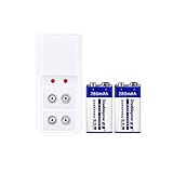XMING 9-V-Akkusatz 9-V-Akkuladesatz Mikrofon Multimeter Batteriemikrofon 9