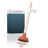 Kirchhoff 99908100 Profi-Pömpel 115 mm, Saugglocke für verstopfte Waschbecken, Küchenspüle, WC-Pümpel zur chemielosen Reinigung, Kleiner Abflussreiniger bei Verstopfung, Rot