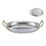 Edelstahl Bratpfanne - Fischpfanne mit zwei Griffen | Unbeschichteter Kochtopf, hitzebeständige Backform, Qualitätstöpfe, Fritteuse, praktische Meetingpfanne, Erfrischungspfanne