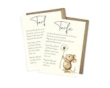 WBdesignz 2er-Set Taufkarten mit Spruch und Maus-Motiv – liebevolle Glückwunschkarten zur Taufe für Mädchen und Jungen – hochwertige Klappkarten mit Umschlag (DIN A6) (2er-Set)