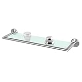 bremermann Bad-Serie Piazza Badablage mit Rahmen, Edelstahl matt, Glas