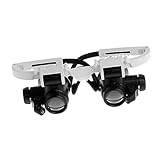 BCOATH 8X 15X 23X LED Vergrößerungsglas Kopfmontierte Lupenbrille Für Präzises Lesen Und Detailarbeiten Ohne Batterie Ideal Für Senioren Und Bastelarbeiten