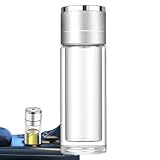 Ranley Wasserflasche aus , Thermosflasche mit Teetrennung, wiederverwendbar, auslaufsicher, tragbar, für Zuhause, Büro und Reisen