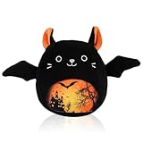 Fledermaus-Plüschtier, 23cm Fledermausplüschkissen schwarz, großen Ohren und kleinem Flügel, Halloween Heimdekoration Partygeschenke Geburtstagsgeschenke Plüsch Gefüllte Spielzeug für Mädchen Jungen