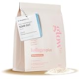 Glow25® Collagen Plus Pulver [450g] - Kollagen Hydrolysat mit Vitamin C, Zink und Biotin - Peptide Typ 1 und 3 - Gute Löslichkeit - Neutral