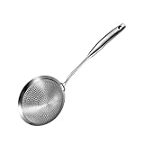 VILLCASE Edelstahl Feinmaschiges Küchensieb mit Langem Griff Hitzebeständig und Langlebig Edelstahl Passiersieb zum Abseihen von Öl Suppe und Lebensmitteln Sicherer Küchenhelfer mit