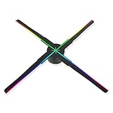 3D-Fan-Hologramm-Projektor 52 cm 4 Lüfterblätter WLAN-Leuchtschilder Lampe 552 LED Holographische Werbemaschine Großer Betrachtungswinkel