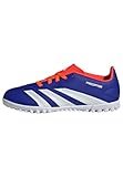adidas Unisex Predator Club Junior Football Boots Turf Fußballschuhe, Lucid Blue/Cloud White/Solar Red, 38 EU
