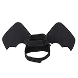 Katzen Welpen Hunde Kostüm Cosplay Kleidung Kostüm Schwarz Fledermaus Flügel Halloween Party Für Haustier Dekoration Kleidung Hundemantel Für Englische Bulldoggen (Black, M)