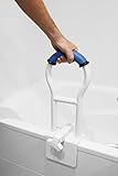 KMINA - Einstiegshilfe Badewanne Senioren, Haltegriffe Bad, Haltegriff Weiß, Ein und Ausstiegshilfe Blau (≥9 cm)