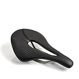 KFXYSM Fahrradsattel,Fahrrad Sattel Tcarbon Faser Human Ergonomie Sattelkissen Hohl Titan Rail Road MTB Bike Sattel