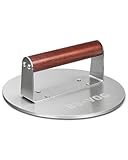 BS-VOG 21,6 cm Burgerpresse, 1,15 kg Schweres Gewicht mit Holzgriff, Edelstahl Burger Smasher, Hamburgerpresse für Fleisch, Patty, Steak, Bacon, Wurst, Professionelles Barbecue Zubehör