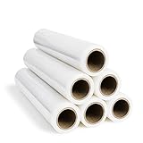 RAGO® Stretchfolie Transparent folie für möbel 6 Stück 150m I Hand Stretchfolie rollen I Palettenfolie Handfolie Wickelfolie I Verpackungsmaterial Packfolien (7,5 x 7,5 x 40 cm)