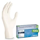 ARNOMED Nitril Einweghandschuhe 100 Stück/Box, M, weiß, latexfreie Einmalhandschuhe, puderfreie Nitrilhandschuhe, in Gr. S, M, L & XL verfügbar