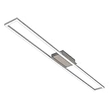 BRILONER - LED Deckenlampe dimmbar in Stufen, warmweiße Lichtfarbe, 18 Watt, 1600 Lumen, Lampe, Deckenleuchte, Wohnzimmerlampe, Schlafzimmerlampe, Küchenlampe, 110x12x5 cm, Aluminiumfarbig
