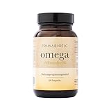 Primabiotic Omega-3 Kapseln Hochdosiertes Fischöl - 1000 mg - Vitamin D3-2000 IU, Nahrungsergänzungsmittel mit Vitamin D - 60 Kapseln - rein und hochwertig - für Herz, Gehirn und Immunsystem