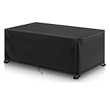 Outdoor-Tischabdeckung, wasserdicht, 120 x 90 x 100 cm, strapazierfähiges 600D-Oxford-Gewebe, winddicht und UV-Schutz, Terrassenmöbel-Abdeckung für Gartentisch und Rattan-Sofa