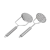 CIYODO 2 Stück Kartoffelstampfer Süßkartoffelbrecher Küchengerät Kartoffelpresse Küchenstampfer Süßkartoffel Fleischwolf Kartoffelzerkleinerer Für Den Haushalt Rostfreier Stahl Silver