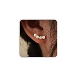 Perlenohrringe für Frauen,vergoldete Tropfenohrringe mit Perlen,Vintage Perlenohrringe,Quastenperlenohrringe für und Mädchen,Hochzeitsperlenohrringe Schmuck,Brautjungfern Geschenkideen für Frauen