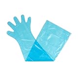 Veterinärhandschuhe, 50 Pcs Extrem Dehnbare Weichplastikfolie Handschuhe, Veterinär Untersuchung Künstliche Befruchtung Handschuh, Einweg-Handschuhe, Haushaltsreinigung, Armschutz