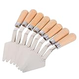 GARIOUANS 8 Stück Malmesser aus Edelstahl mit Holzgriff Spachtel für Öl Acryl und Leinwandmalerei Palettenmesser zum Farbmischen und Strukturpaste Auftragen