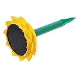 SHINEOFI 1 Stück Lotusförmiger Tragbarer Musiklautsprecher Solarbetriebene wasserdichte Lautsprecher für Garten und Außenbereich für Buddha Lieder und Musikliebhaber Gelb