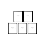 Amazon Basics Rechteckig Fotorahmen, 5 Stück, Schwarz, 20 x 25 cm