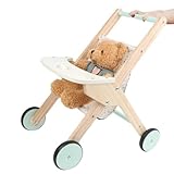 Nudorpn Lauflernwagen | Holz Schiebewagen Für er Ab 1 Jahr - Steh-Lernspielzeug für Kinder Mädchen Erste Schritte Rollenspiel - Kinder Mädchen Urlaub Geburtstag