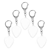 PAMINGONO 5 Stück Transparenter Gitarren-Plektrum Organizer mit Schlüsselanhänger Kompakte Aufbewahrungsbox für Akustik Praktische Pick-Halterung für Musiker Leichter Transport und Schnelle