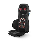medisana MCG 820 Shiatsu Massagesitzauflage mit Gel-Massageköpfen, Rückenmassage und Nackenmassage, Massagematte mit Wärmefunktion, 3 Intensitäten, Rückenmassagegerät mit Rotlichtfunktion