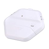 UNITEC Glasbruchsensor, einfache Befestigung an Türen und Fenstern, 95 dB, Einbruchsschutz, Glasbruch-Alarm, Alarmanlage, weiß,1 Stück