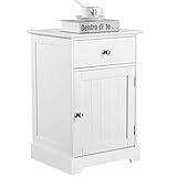 Yaheetech Nachtschrank Kommode Boxspringbett Nachttisch Nachtkommode mit Stauraum 40 x 35 x 60 cm Schlafzimmer Weiß