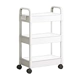 Aufbewahrungsrollwagen, Rollwagen | Utility Cart Aufbewahrungswagen - Rollregal für Snackwagen, beweglicher Aufbewahrungsorganisator für Bücherwagen, Aufbewahrungswagen mit 3 Ebenen, Heimorganisation