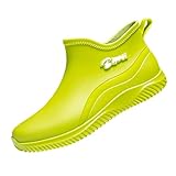 Wasserdichte Herren-Regenstiefel mit elastischen Seiten, stilvolle rutschfeste kurze Gummistiefel für Spaziergänge mit dem Hund, Gartenarbeit, Autowäsche, Angeln, Outdoor-Arbeit, leichte