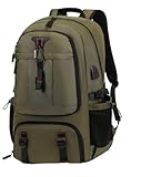 ILESTDG NULSTA Reiserucksack Erweiterbarer Sportrucksack XL Mit Schuhfach Schulrucksack Laptop Rucksack Wasserabweisend Für Arbeit Reisen (Grün,60L)
