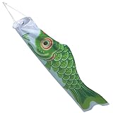 DIYEAH Wetterfester Nylon Karpfen Windsack Gartendeko zum Hängen Japanische Fischflagge als Outdoor Windsock Bunte Koi form für Garten Terrasse Miniteich Dekoration
