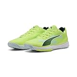 PUMA Unisex Accelerate Turbo 4 Hallenturnschuh, Fizzy Hellgrün Terrain Weiß Silber, 46 EU