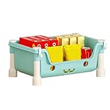 Spielzeugregal für Kinder – Aufbewahrung für Spielzeug und Bücher für Kinder | Spielzeugregal für Kinder, mehrstufiger Ständer für Kinder auf Rollen | Spielzeugbox-Bücherregal