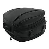 iplusmile Hecktasche Schwarze Gepäckrolle für Motorräder für Tagesausflüge aus Hochwertigem Material Gefertigt Einfach zu Montieren und Formstabil mit Reißfesten Reißverschlüssen