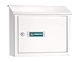ARREGUI V4061 Maxi Durchwurfbriefkasten aus Aluminium, Mauerdurchwurf Briefkasten in Größe M (DIN A4), Durchwurfkasten zum Kombinieren mit Einwurfblende/Briefschlitz Klappe, Weiß