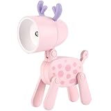 iplusmile Warmweißes LED Nachtlicht mit Hirschmotiv für Schlafzimmer und Büro Verstellbare Tischlampe für Kinderzimmer