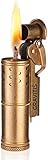 Vintage Messing Feuerzeug aus dem 1. Weltkrieg - Replica Lighter aus WWll - Antikes Grabenfeuerzeug - Trench Benzinfeuerzeug in Patronen Form - Seltenes Luntenfeuerzeug