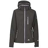 Trespass Bela II, Black, L, Wasserdichte Softshelljacke mit abnehmbarer Kapuze für Damen, Large, Schwarz