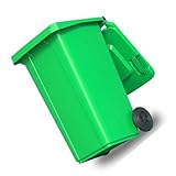 UCKYSU Großer Mülleimer Rädern Außenbereich Deckel Rädern Großes Fassungsvermögen Langlebig Terrasse Hinterhof Deck Straßenrand(Green,120L)