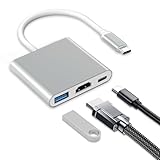 DAILINK 3-IN-1 USB C HDMI Adapter, Light-Ning to HDMI Kabel HDMI Kabel für TV Adapter, USB C auf HDMI, Multiport Digital AV mit 4K HDMI, USB-A 3.0, 3in1 Plug and Play HDMI USB C